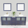 Vanity Art Vanity Set With Vessel Sink, Blue, 84", Standard Mirror