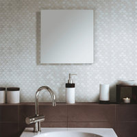 Expressions Scallop White Glass Floor and Wall Tile