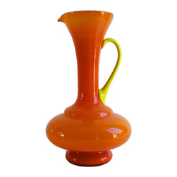 Empoli Orange Two-Tone Pitcher - Vases