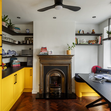 Bright Colours and Bold Contrast in This Shaker Kitchen in Leeds