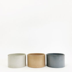 Concrete Rounds / Set of 3 / White, Blush, Medium Gray - Decorative Accents
