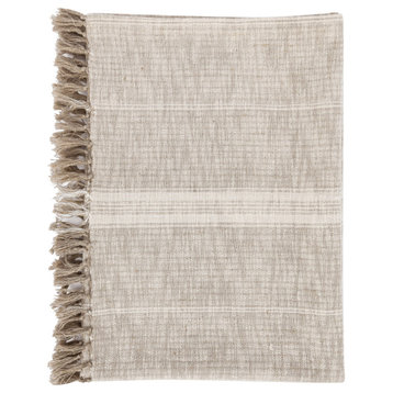 Lea 50"x 70" Throw Blanket by Kosas Home, Natural
