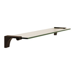 Luna Glass Shelf with Brackets - Bathroom Accessories