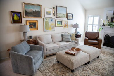 Example of an eclectic living room design in Other