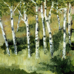 Birches on a Hillside - Artwork