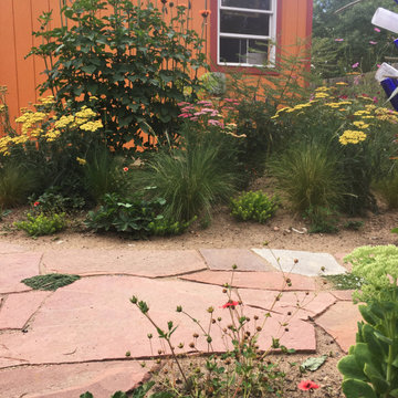 Salvaged Stone Patio, Rustic + Sand-Set