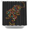 Shower Curtain Artistic - Tiger Brown