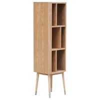 Elroy Vertical Wood Cabinet, Ash