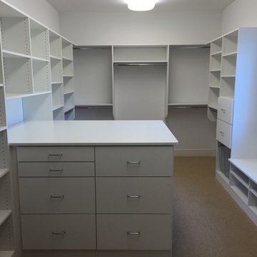 Custom Closet with Peninsula in Hinsdale IL