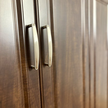 Custom Dark Wood Bedroom Built-In Storage | Cleveland