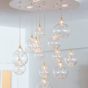Custom-Made Blown Glass Cloud Chandelier