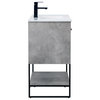 Modern Concrete Grey-Light Bathroom Vanity, Concrete Grey, 40"