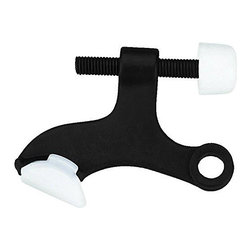 Designers Impressions - 2004 Matte Black Heavy Duty Hinge Pin Door Stop - Door Stops