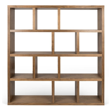 Tema Berlin 4 Levels 150 Wood Bookcase, Walnut