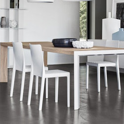 CS/4084-FML 220 Lam Wood/Metal Dining Table, Calligaris Italy - Furniture