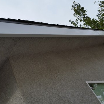 Fascia Covering/Cladding with Reverse Curve Seamless Gutters, Reseda Ca.