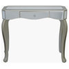 1-Drawer Mirrored Console Table, MDF, Wood Mirrored Glass, Champagne