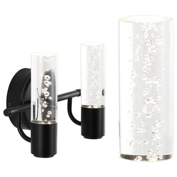 Bolha Bubble Acrylic/Iron Integrated LED Vanity Light, Black, 2 - Light(s)