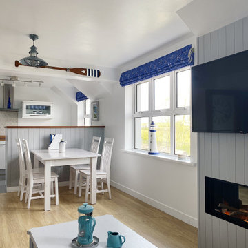 Coastal kitchen and living area