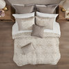 Madison Park Emilia Gold Thread Damask 12-Piece Complete Comforter Set, Cal King