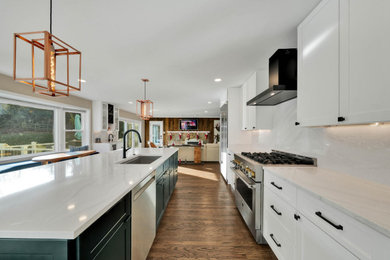 Kitchen - large modern kitchen idea in DC Metro