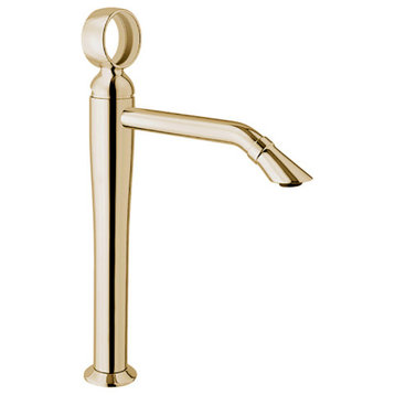 Dimo Luxury Single Handle Bathroom Sink Faucet, Polished Gold, Low