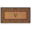 Calloway Mills Abbington Monogram Doormat, 36"x72", Letter V