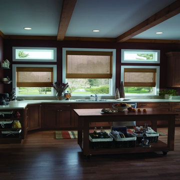 Kitchen Blinds & Shades - Woven Wood Shades