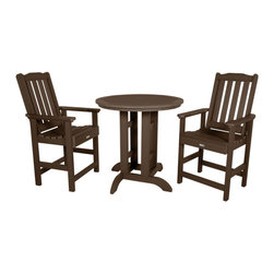 Highwood USA - Lehigh 3-Piece Round Counter-Height Dining Set - Outdoor Dining Sets