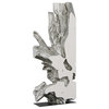 Freeform Sculpture, White, Silver Leaf