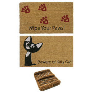 Cat Face Doormat Eclectic Doormats By Village Of Treasures