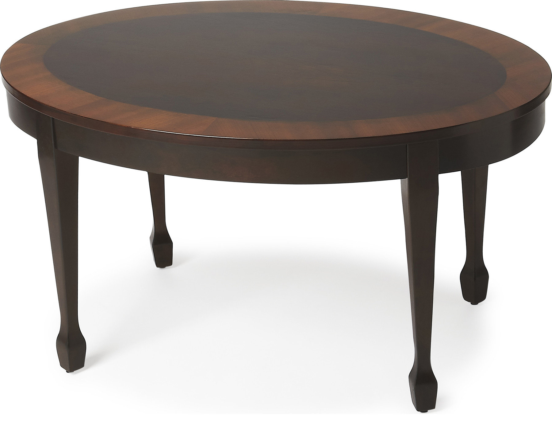 Clayton Oval Wood Cocktail Table - Traditional - Coffee Tables - by ...