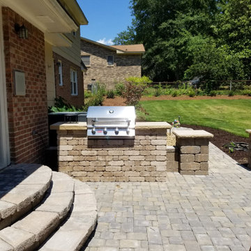 Paver Patios, Retaining Walls, Columns, Full Landscape Projects at Various Homes
