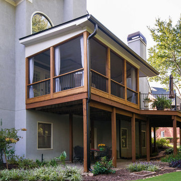 Ground level screened porch