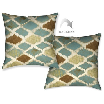 Laural Home Teal Thatch Decorative Pillow, 18"x18"