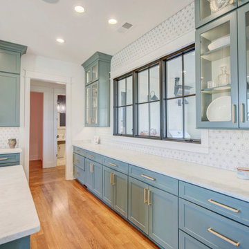 Sage green kitchen