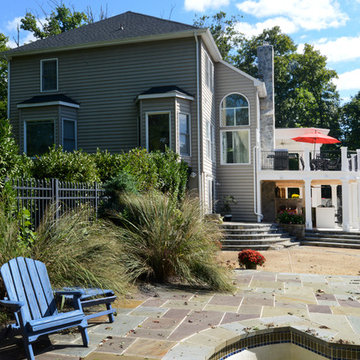 Exterior Remodel Turns Home Backyard into Gorgeous Retreat in Great Falls, Va