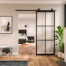 Masonite 6-Lite Metal Barn Door Kit - Front Doors