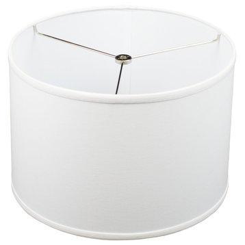 Fenchel Shades 13"x13"x9" Spider Attachment Drum Lamp Shade, Linen White