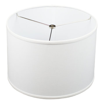 Fenchel Shades 13"x13"x9" Spider Attachment Drum Lamp Shade, Linen White