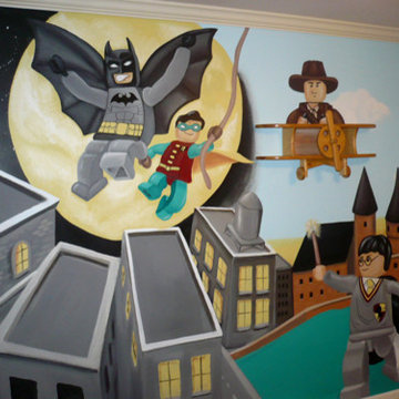 Lego Mural,Kid's room Michigan Pianted by ML Murals