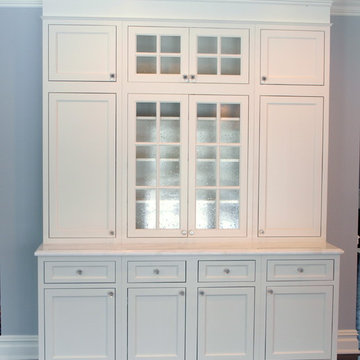 White Inset Hutch in Breakfast Area
