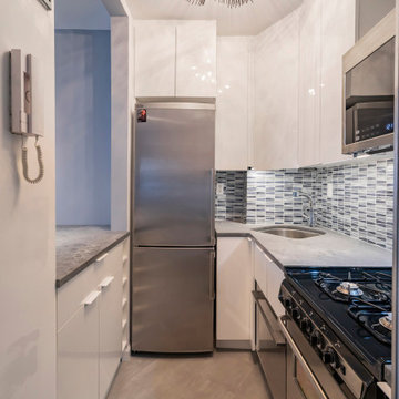 Glass mosaic backsplash