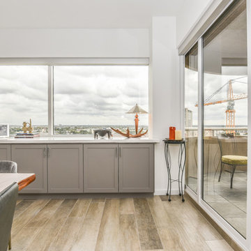 Mid Century Modern Update of High-Rise Condo in Houston's Museum District