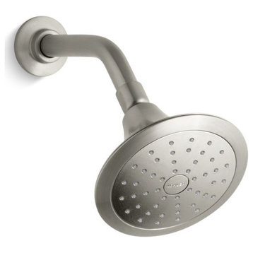 Kohler Forte 1.75GPM 1-Function Showerhead, Air-Induct Tech, Brushed Nickel