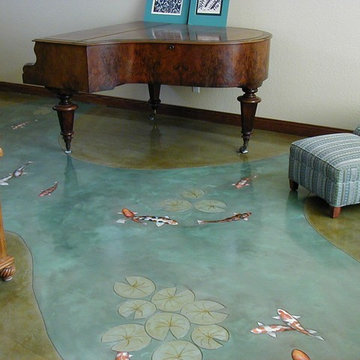 Concrete Overlay with Koa Pond, Camarillo Ca
