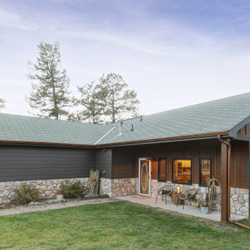 Modern Rustic Mountain Exterior | Board and Batten Siding & Dark Lap Siding