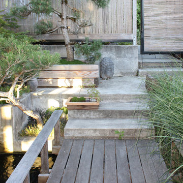 Entry Garden with Bridge over the Koi Pond