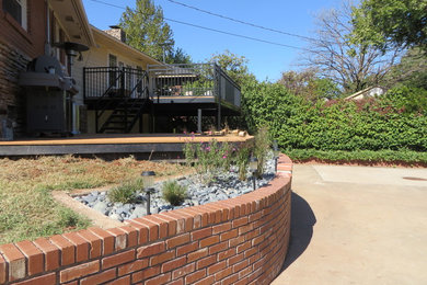 Deck - small modern backyard deck idea in Oklahoma City
