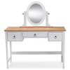 Baxton Studio Sylvie Classic and Traditional White 3-Drawer Wood Vanity